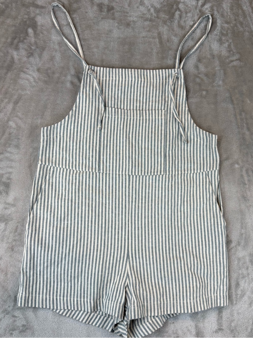 Altar'd State Striped Linen Blend Shortalls Romper Wmn’s S